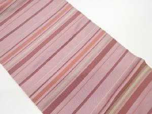 横縞模様織出し袋帯